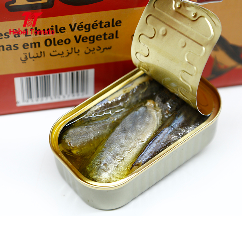 Custom Printed Metal Tin Cans 125g Canned Sardines Directly From Factory